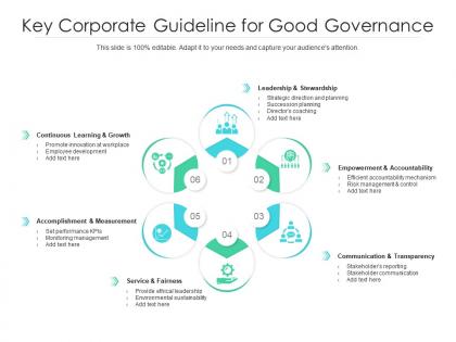 Key corporate guideline for good governance