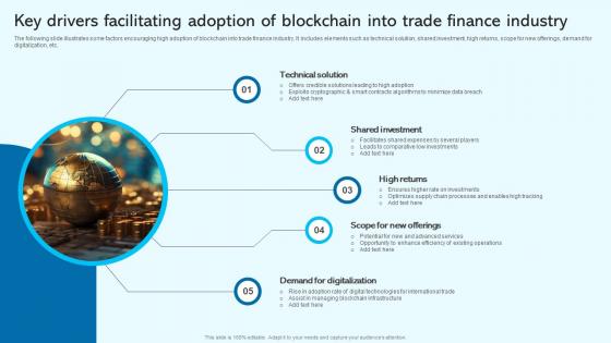 Key Drivers Facilitating Adoption Blockchain For Trade Finance Real Time Tracking BCT SS V
