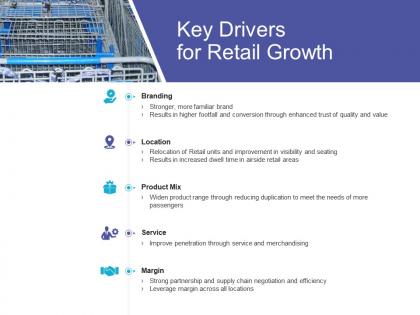 Key drivers for retail growth retail sector overview ppt infographics graphic images