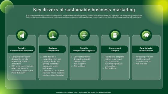 Key Drivers Of Sustainable Business Comprehensive Guide To Sustainable Marketing Mkt SS