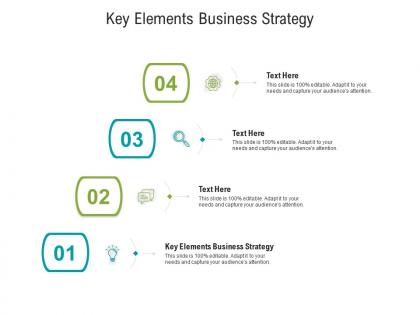 Key elements business strategy ppt powerpoint presentation styles slideshow cpb