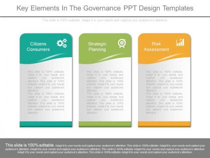 Key elements in the governance ppt design templates