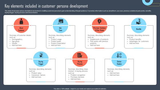 Key Elements Included In Customer Developing Buyers Persona To Tailor Marketing Efforts Of Business Mkt Ss