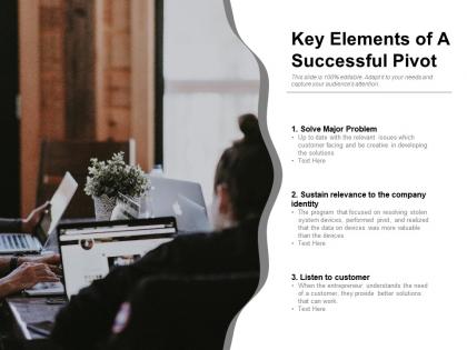 Key elements of a successful pivot