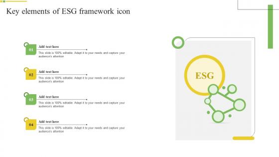 Key Elements Of Esg Framework Icon