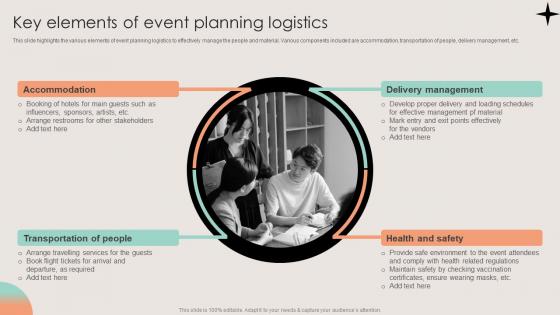 Key Elements Of Event Planning Logistics Business Event Planning And Management