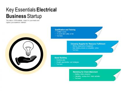 Key essentials electrical business startup