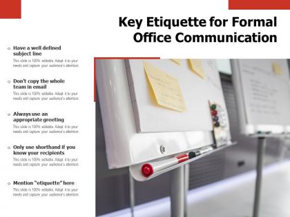 Key etiquette for formal office communication