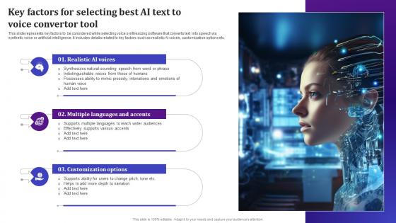 Key Factors For Selecting Best AI Text AI Text To Voice Convertor Tools AI SS V