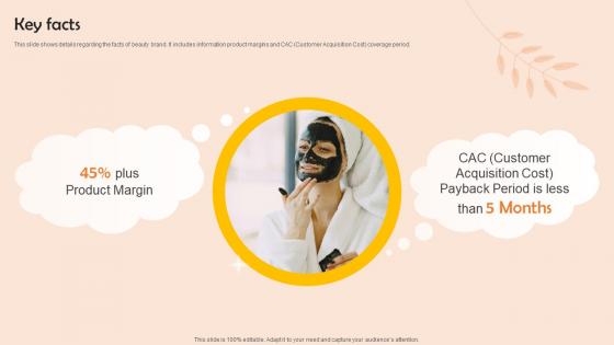 Key Facts Skin Care Company Fundraising Pitch Deck
