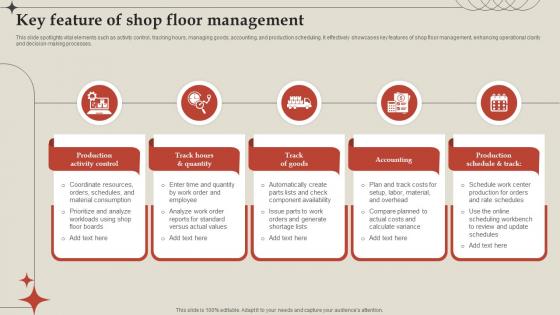 Key Feature Of Shop Floor Management