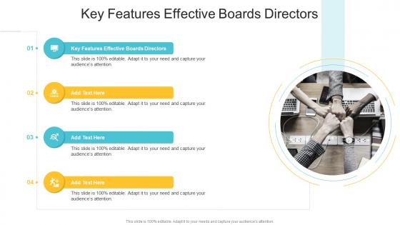 Key Features Effective Boards Directors In Powerpoint And Google Slides Cpb