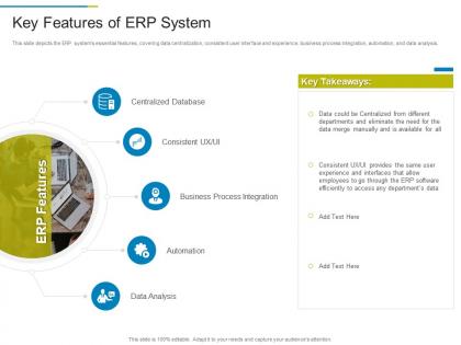 Key features of erp system erp system it ppt infographics