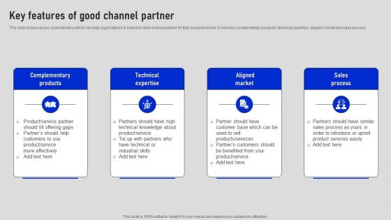 Key Features Of Good Channel Partner Collaborative Sales Plan To Increase Strategy SS V