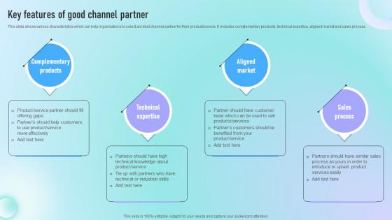 Key Features Of Good Channel Partner Guide To Successful Channel Strategy SS V