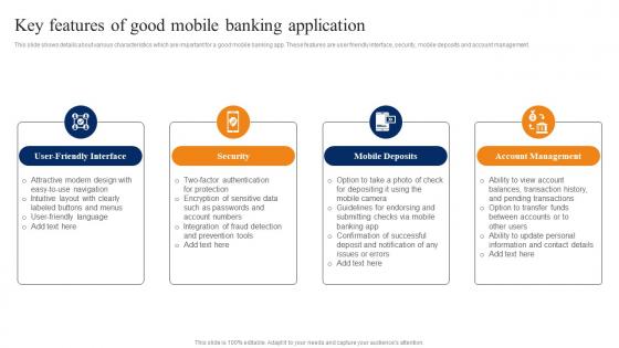 Key Features Of Good Mobile Smartphone Banking For Transferring Funds Digitally Fin SS V