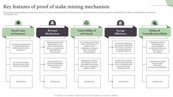 Key Features Of Proof Of Stake Mining Mechanism Complete Guide On How Blockchain BCT SS