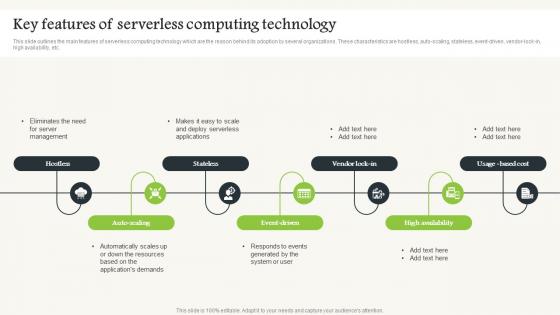 Key Features Of Serverless Computing V2 Technology Ppt Gallery Layout Ideas