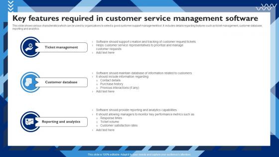 Key Features Required In Customer Service Customer Service Strategy To Experience Strategy SS V