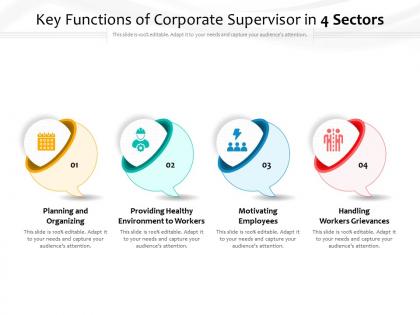 Key functions of corporate supervisor in 4 sectors