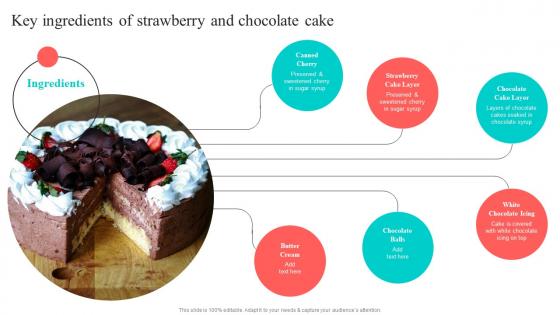 Key Ingredients Of Strawberry And Chocolate Cake New And Effective Guidelines For Cake Shop MKT SS V