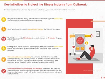 Key initiatives to protect the fitness industry from outbreak m1018 ppt powerpoint presentation show