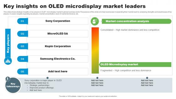 Key Insights On OLED Microdisplay Market Leaders
