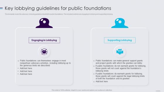 Key Lobbying Guidelines For Public Foundations Public Policy Resources