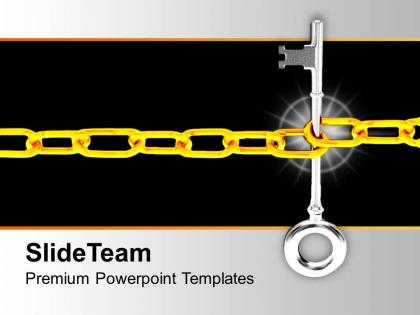 Key locked with chain security powerpoint templates ppt themes and graphics 0113
