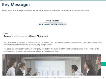 Key messages immediate release ppt powerpoint presentation example file