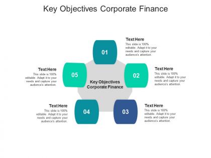 Key objectives corporate finance ppt powerpoint presentation ideas background cpb