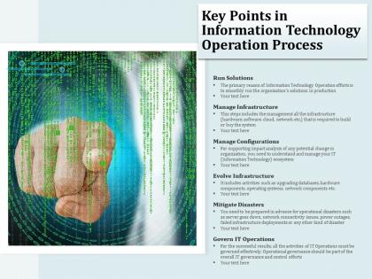 Key points in information technology operation process