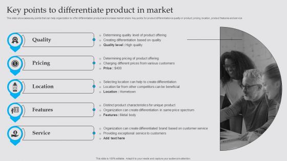 Key Points To Differentiate Product In Business Diversification Strategy To Generate Strategy SS V