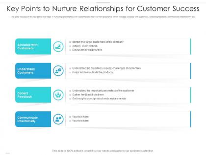 Key points to nurture relationships for customer success