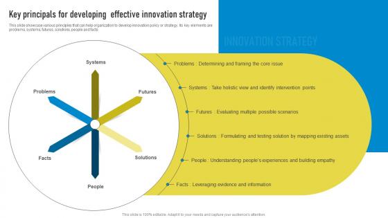 Key Principals For Developing Effective Innovation Strategy Playbook For Innovation Learning