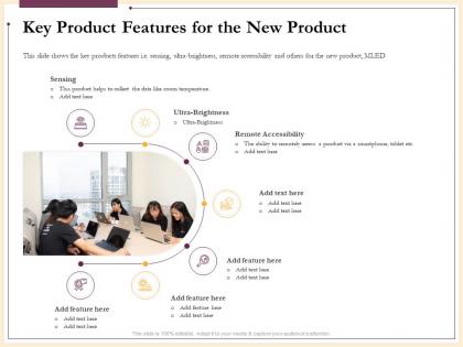 Key product features for the new product sensing ppt powerpoint presentation professional