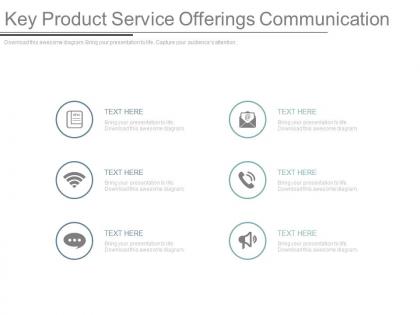 Key product service offerings communication ppt slides