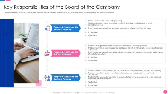 Key Responsibilities Of The Board Of The Company Stakeholder Management Analysis