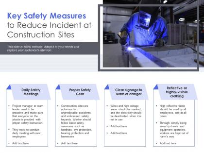 Key safety measures to reduce incident at construction sites