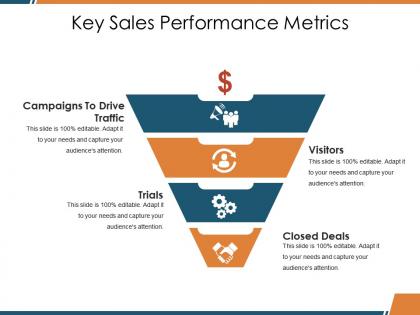 Key sales performance metrics ppt templates