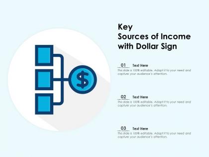 Key sources of income with dollar sign