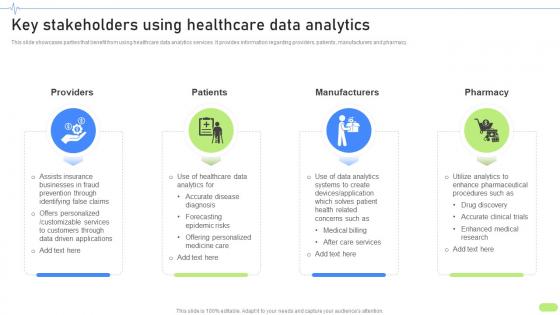 Key Stakeholders Using Healthcare Data Definitive Guide To Implement Data Analytics SS