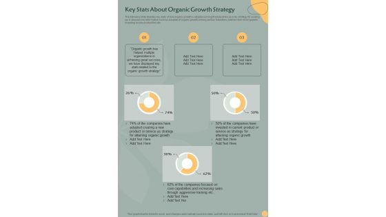 Key Stats About Organic Growth Playbook One Pager Sample Example Document