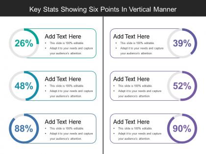 Key stats showing six points in vertical manner