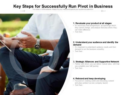 Key steps for successfully run pivot in business