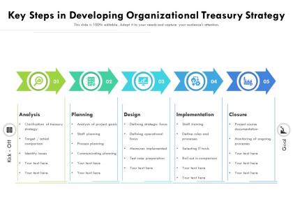 Key steps in developing organizational treasury strategy