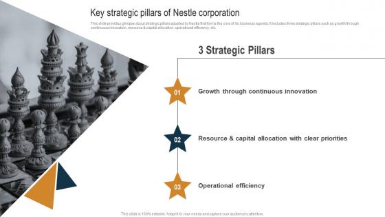 Key Strategic Pillars Of Nestle Corporation Nestle Internal And External Environmental Strategy SS V