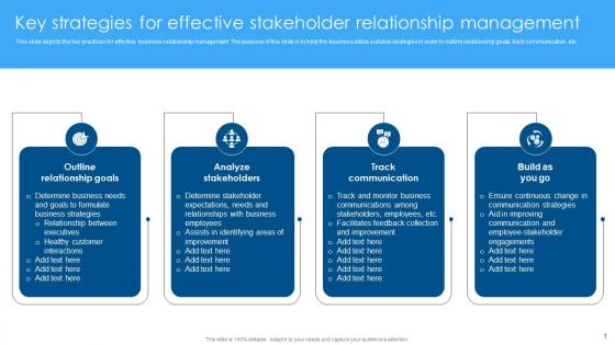 Key Strategies For Effective Stakeholder Relationship Management