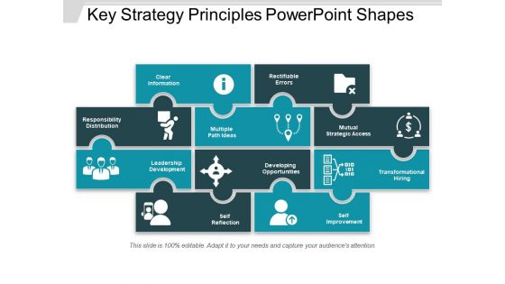 Key strategy principles powerpoint shapes