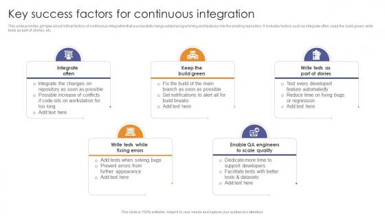 Key Success Factors For Continuous Integration Enabling Flexibility And Scalability